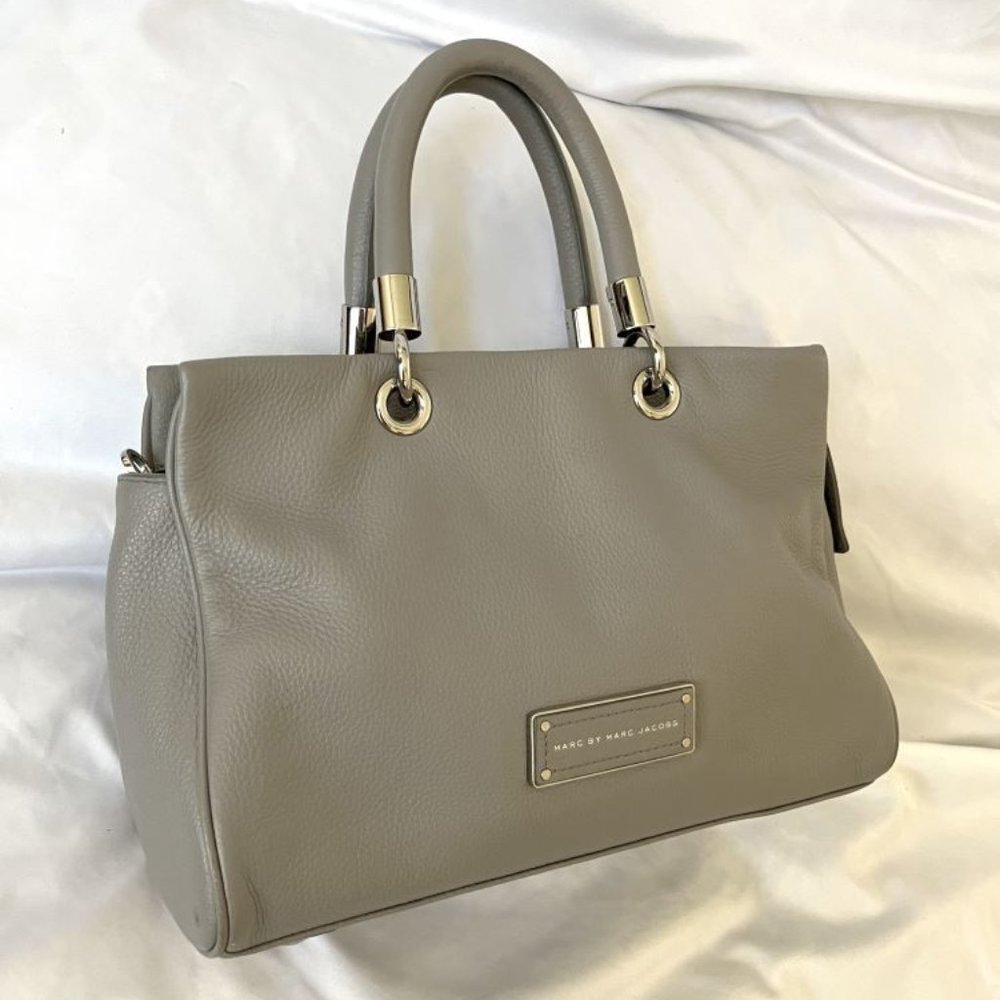Marc Jacobs Gray Leather Cross Body Satchel